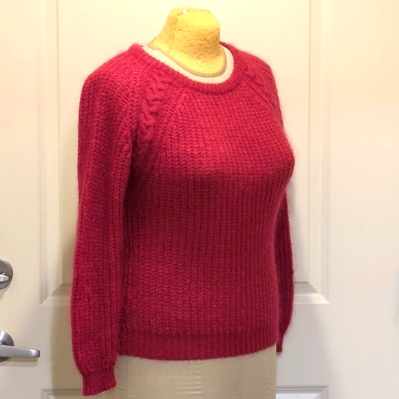 EUC BDG M Bright Pink Mohair Blend Chunky Knit Sweater - Picture 2 of 6
